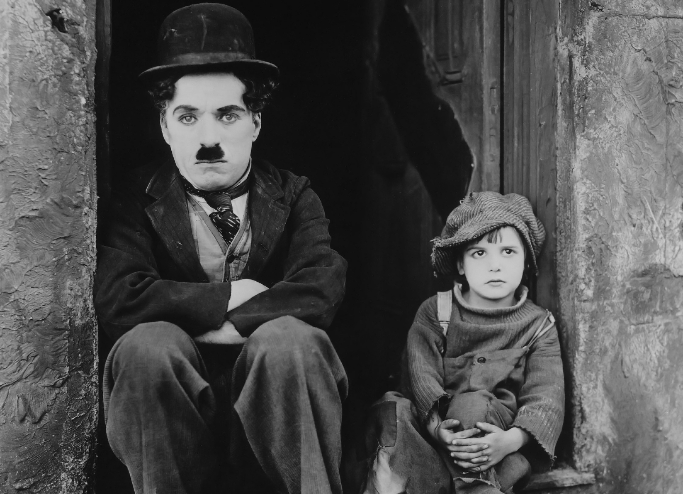 Publicity photo from Charlie Chaplin's 1921 movie 