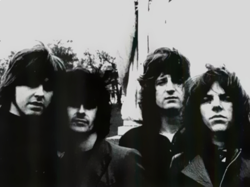 Badfinger band in 1970 black and white image