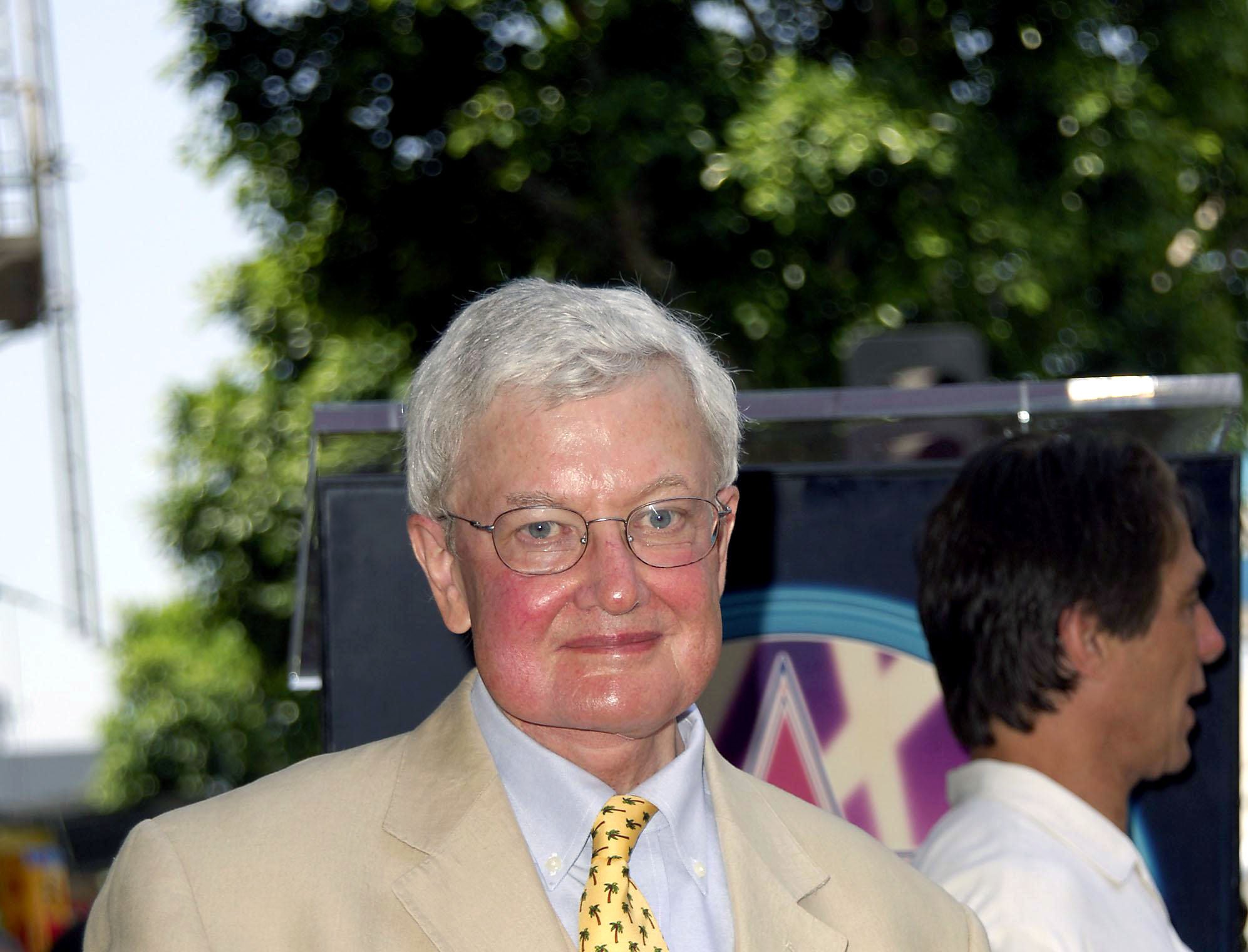Roger Ebert at the induction ceremony for Star on the Hollywood Walk of Fame