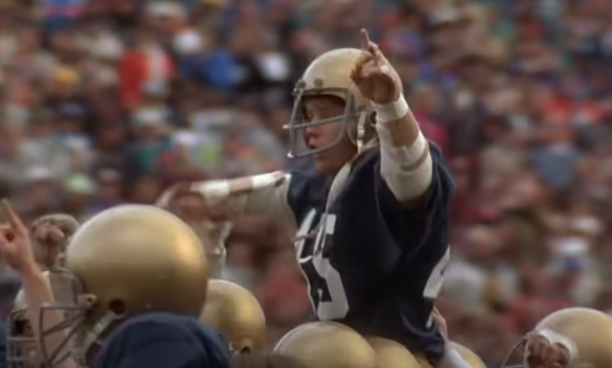 Screenshot of the movie Rudy