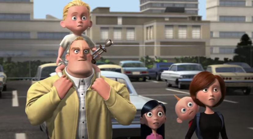 Screenshot of the animated movie The Incredibles