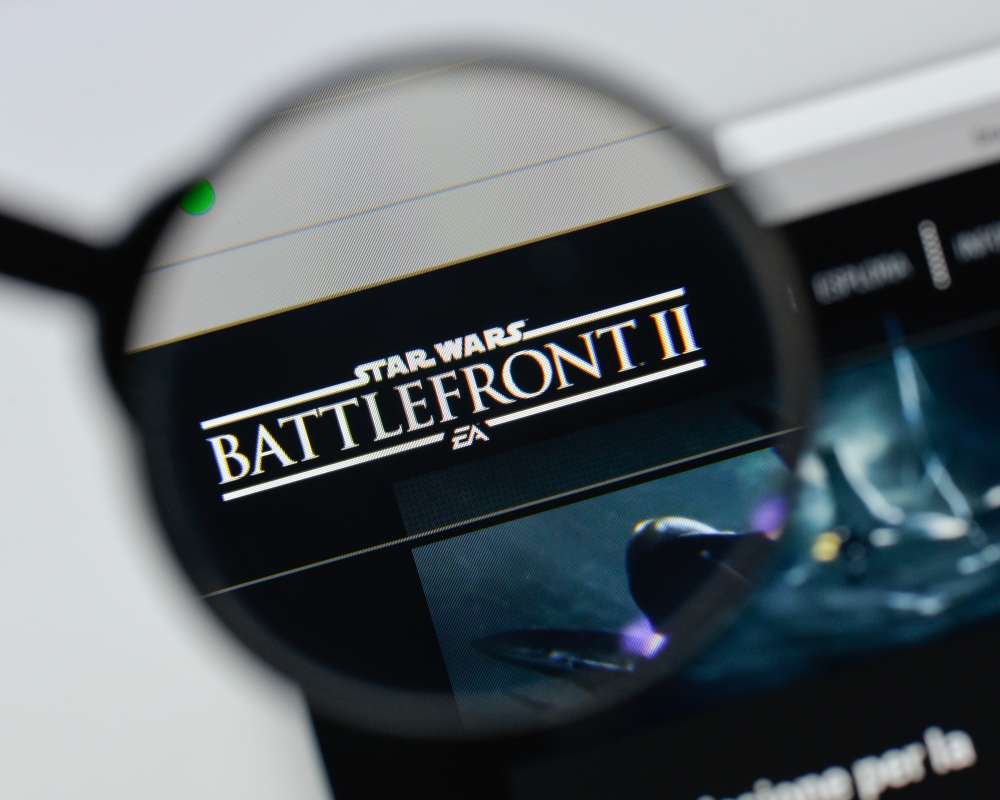 Star Wars Battlefront II website homepage.
