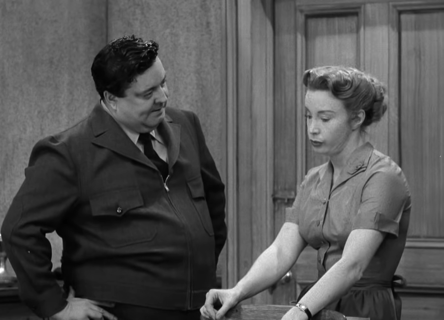 Screenshot from the TV show The Honeymooners (1955-1956)