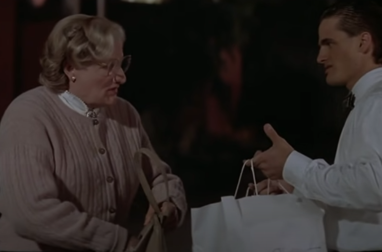 Screenshot of the movie Mrs. Doubtfire