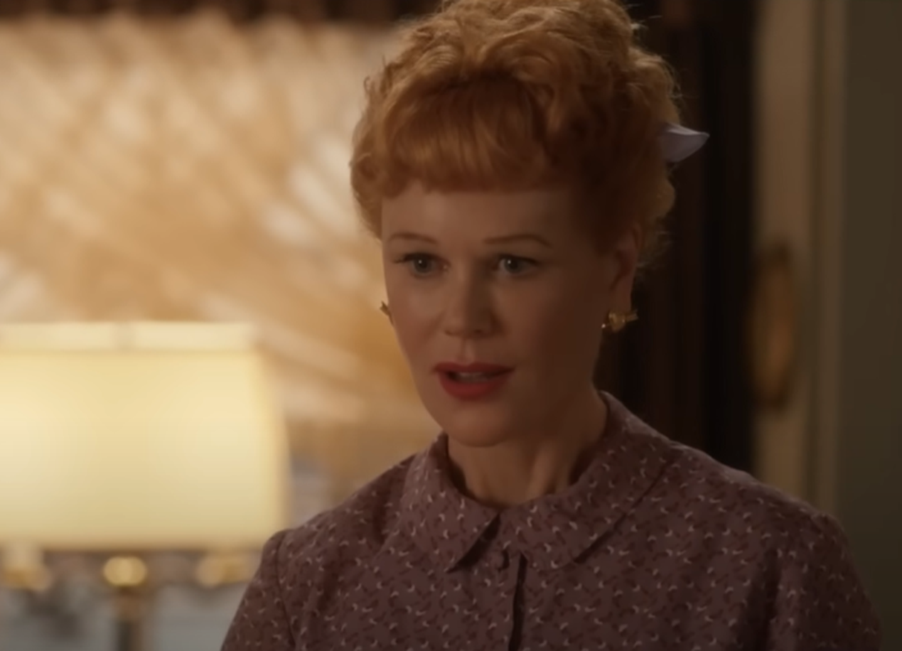 Screenshot of Nicole Kidman (Lucille Ball) from - Being the Ricardos (2021)
