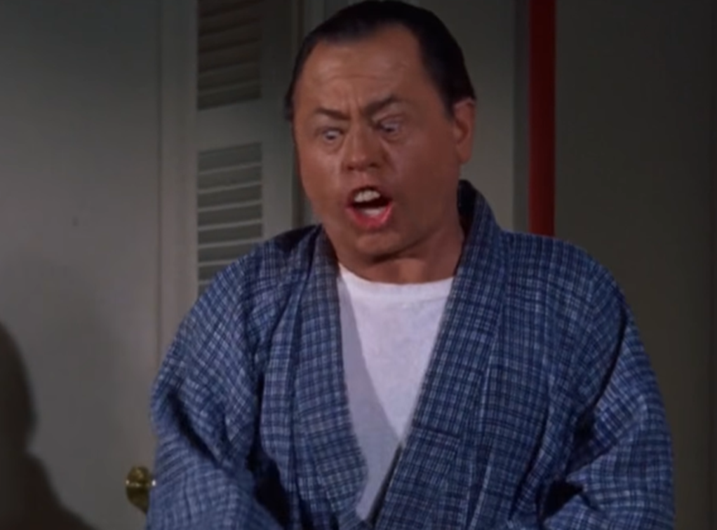 Screenshot of Mickey Rooney (Mr. Yunioshi) from - Breakfast at Tiffany’s (1961)