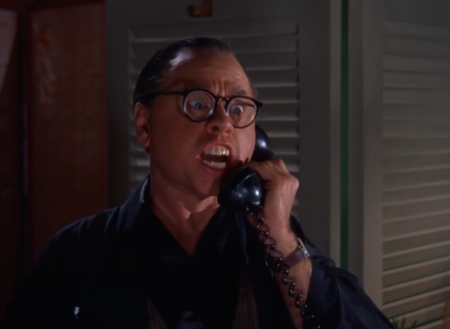 Screenshot of Mickey Rooney (Mr. Yunioshi) from - Breakfast at Tiffany’s (1961)
