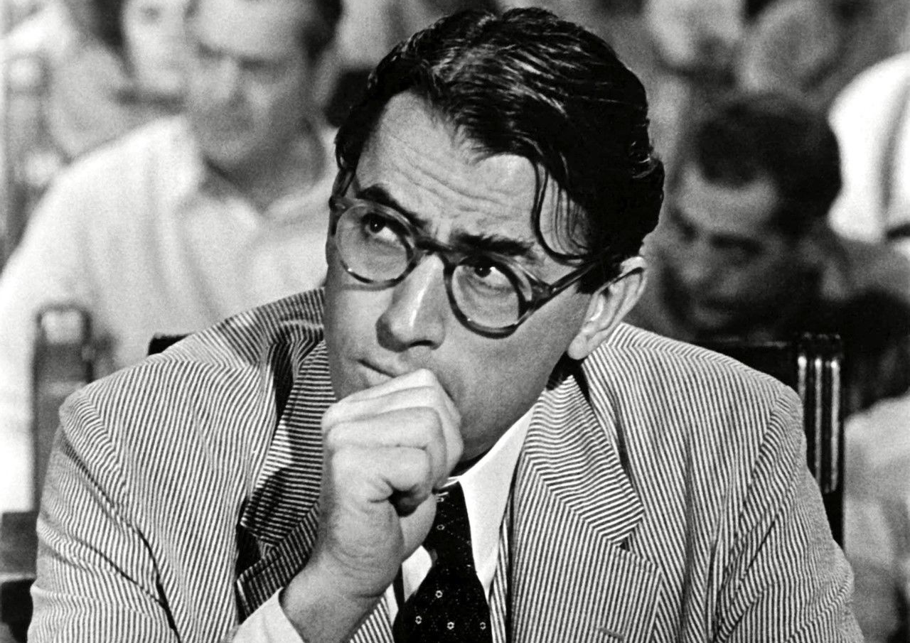 Publicity Photo of Gregory Peck wearing glasses