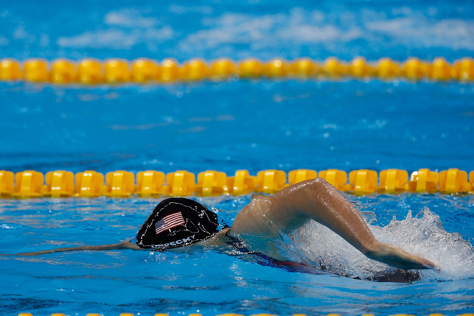 Katie Ledecky swimming at Rio 2016 Olympic Games