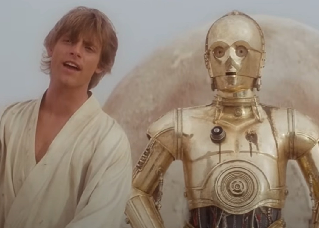Screenshot from the film Star Wars: Episode IV – A New Hope (1977)