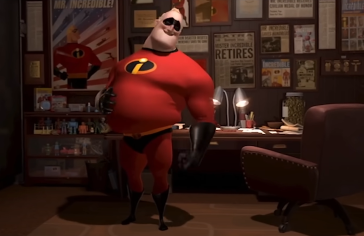 Screenshot of the animated movie The Incredibles