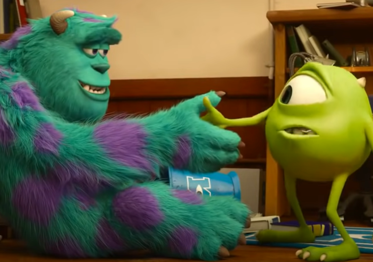 Screenshot of the animated movie Monsters University