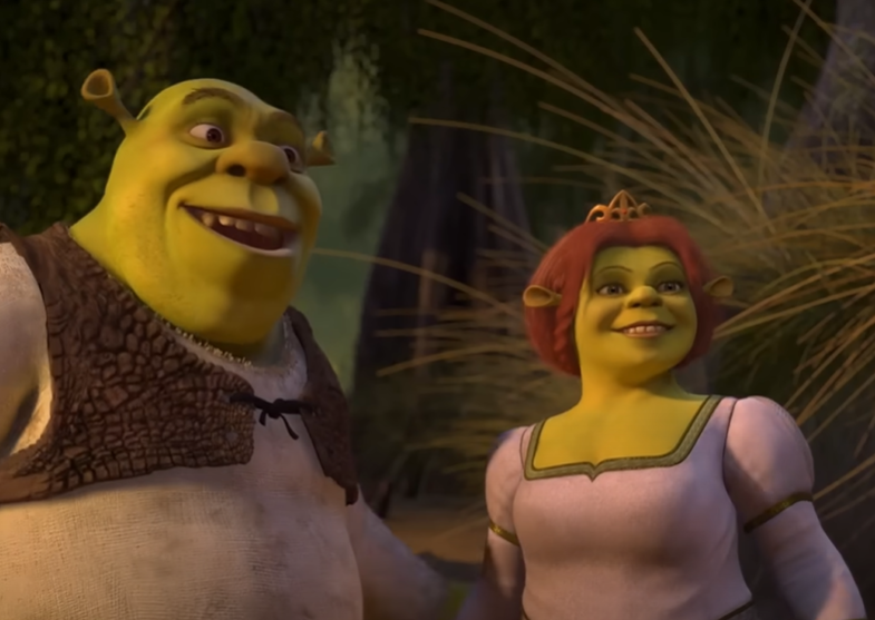 Screenshot of the animated movie Shrek 2