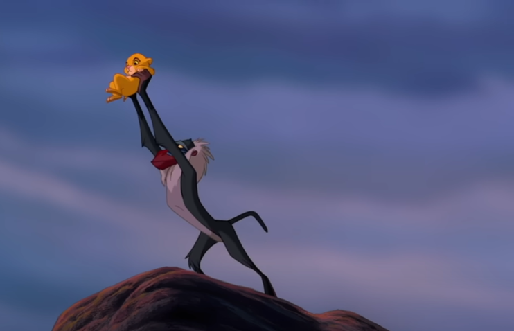 Screenshot of the animated movie The Lion King