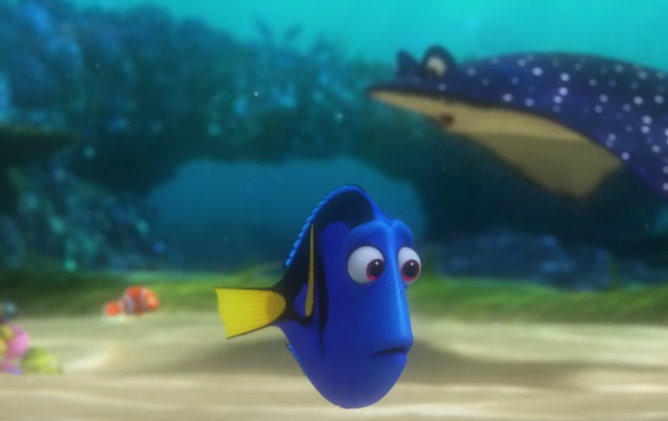 Screenshot of the animated movie Finding Dory