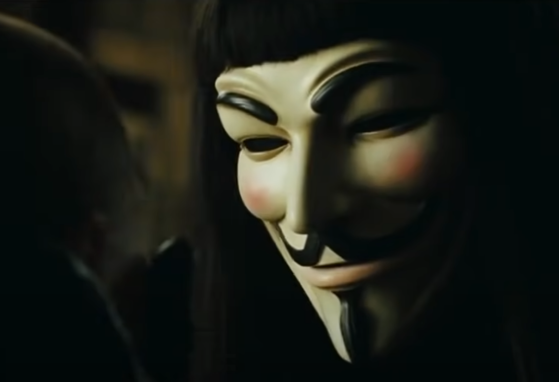 A screenshot of the movie V For Vendetta