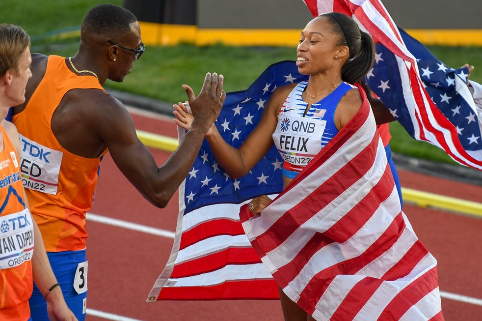Allyson Felix Mixed 4 × 400 Metres Relay Oregon 2022