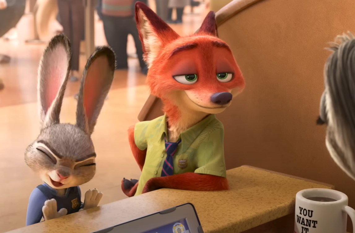 A screenshot of the movie Zootopia