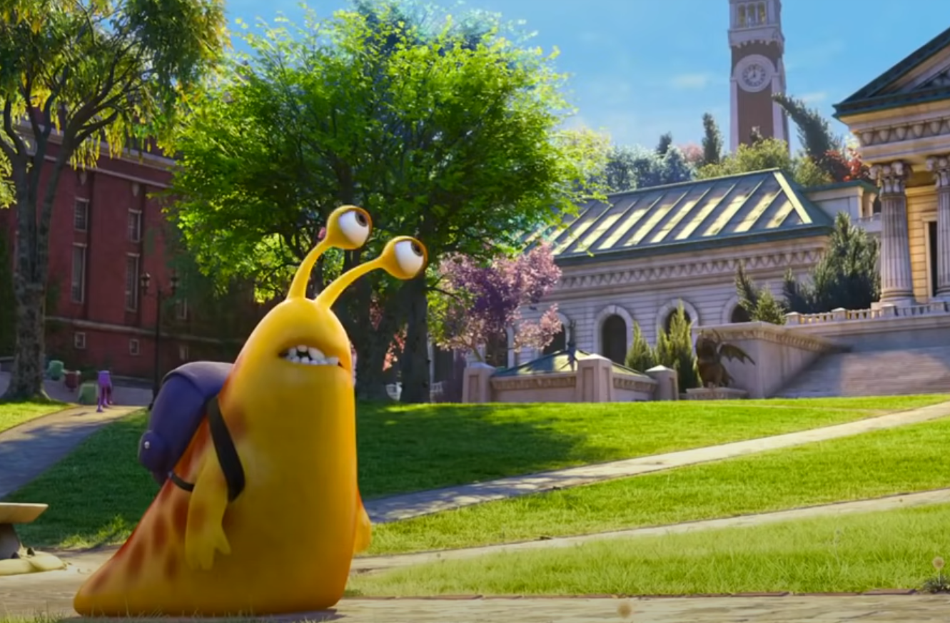 A screenshot of the movie Monsters University