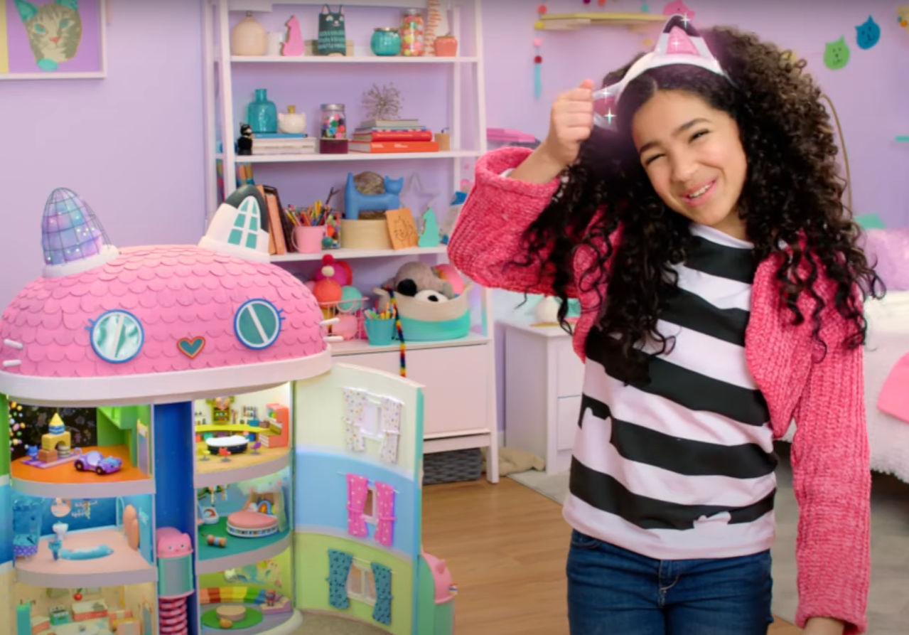 A screenshot of the TV show Gabby’s Dollhouse