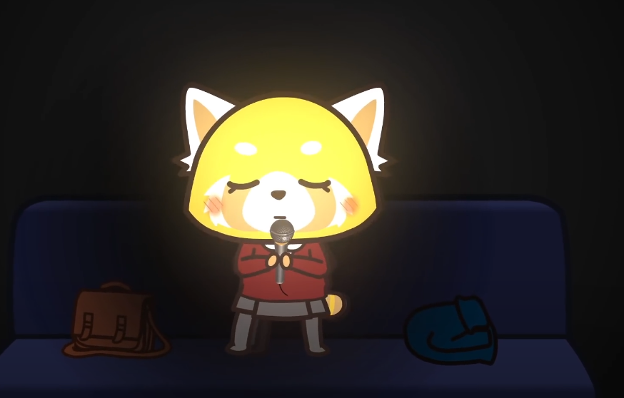 A screenshot of the TV show Aggretsuko