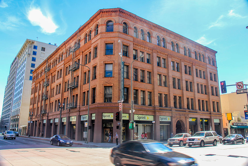 Bradbury Building on the corner