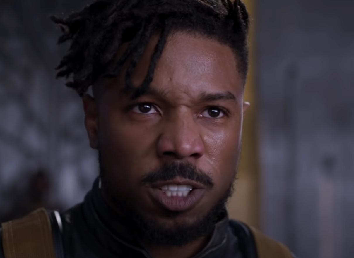 Screenshot of Michael B Jordan from - Black Panther (2018)