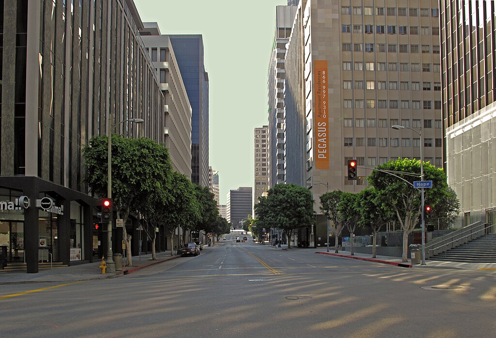 Wilshire Boulevard at Hope Stree
