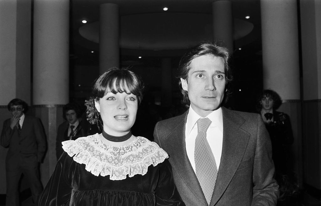 Romy Schneider and Daniel Biasini at an event