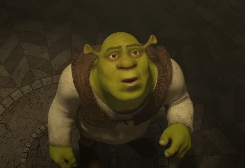 Screenshot of the animated movie Shrek 2