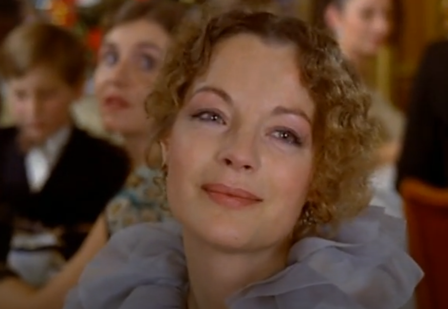 Screenshot of the movie The Passerby (1982) showing Romy Schneider as Elsa Wiener