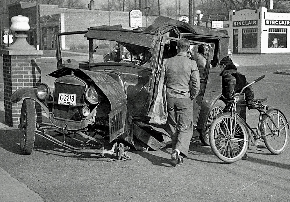 Wrecked Model T Ford