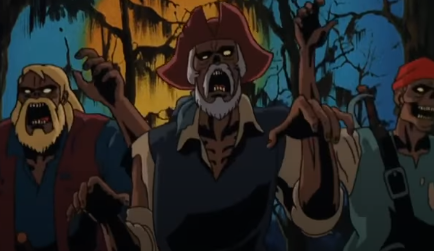 Screenshot of the animated movie Scooby-Doo on Zombie Island