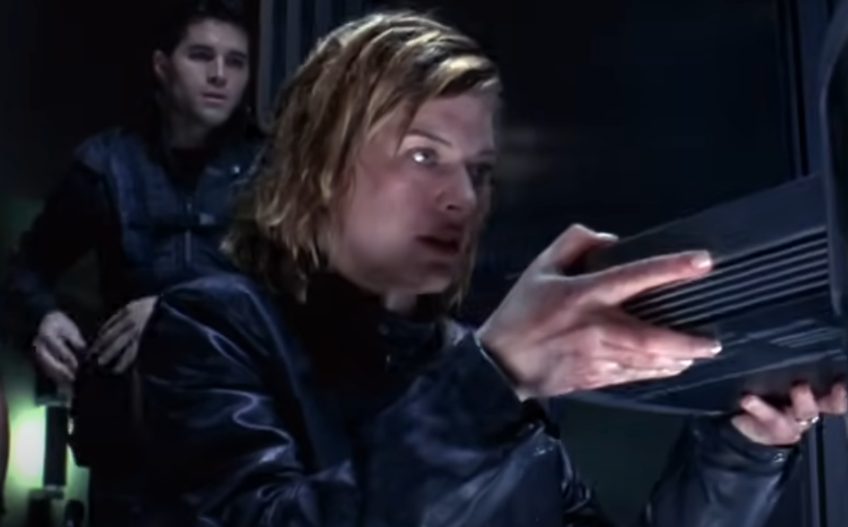 Screenshot of the movie Resident Evil