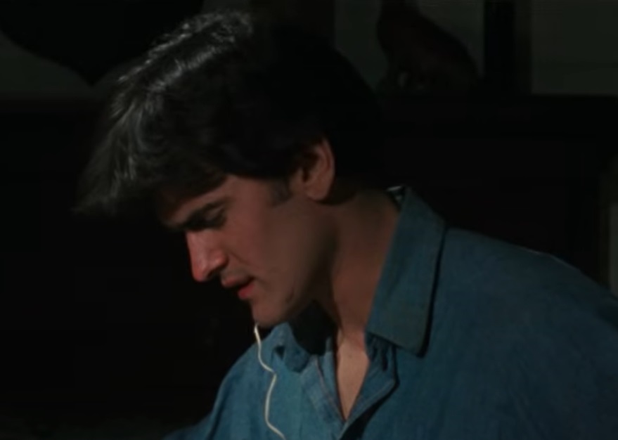 Screenshot from the movie The Evil Dead (1981)