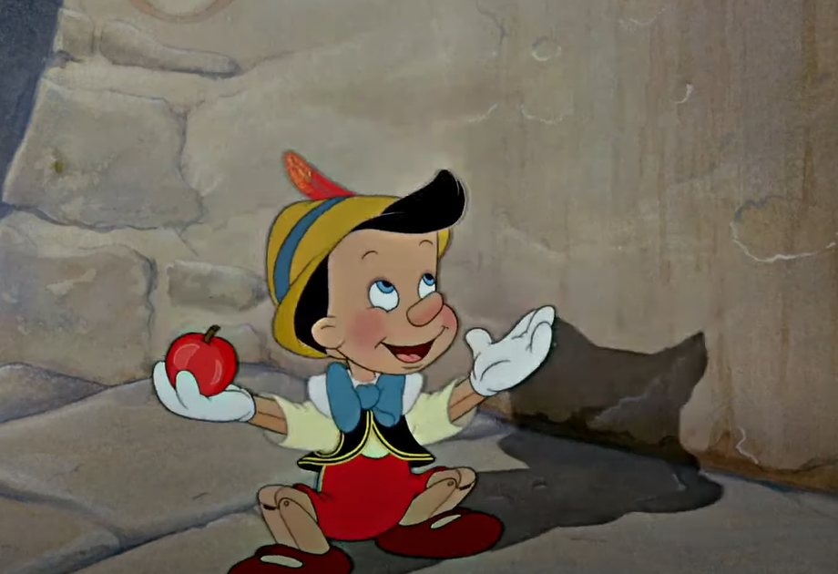 Screenshot of the animated movie Pinocchio (1940)