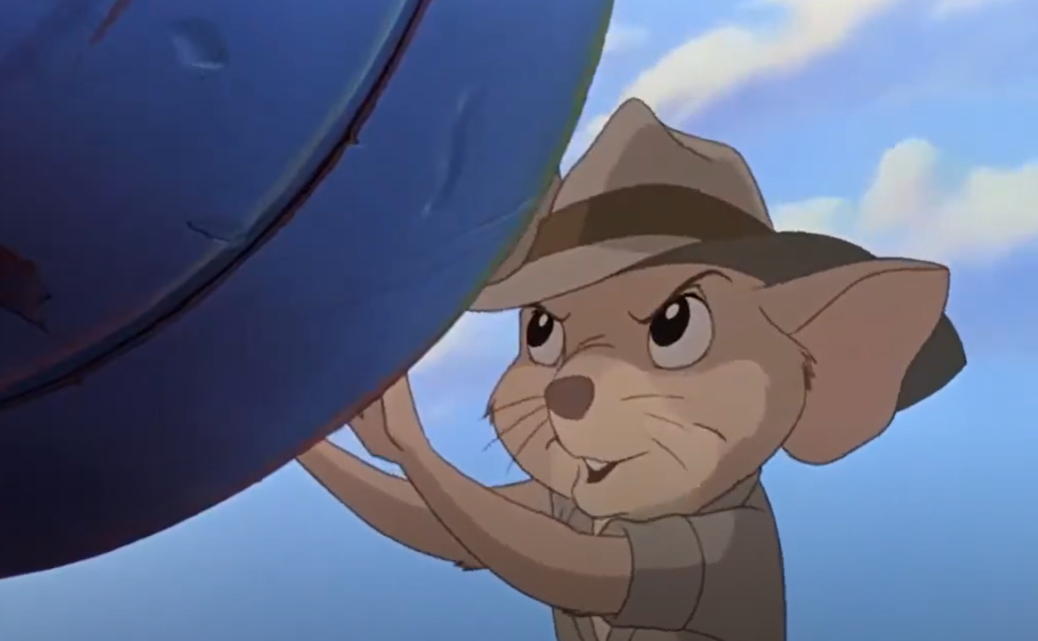 Screenshot from the animated movie The Rescuers Down Under (1990)