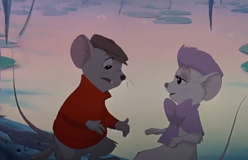 Screenshot from the animated movie The Rescuers Down Under (1990)