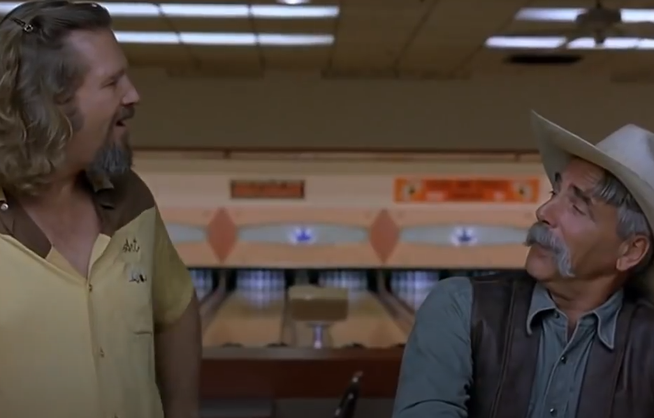 Screenshot of the movie The Big Lebowski