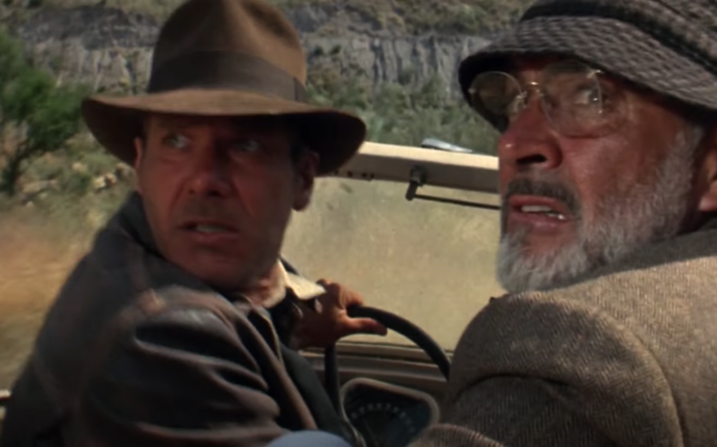 Screenshot of Harrison Ford and Sean Connery from the movie - Indiana Jones And The Last Crusade (1989)