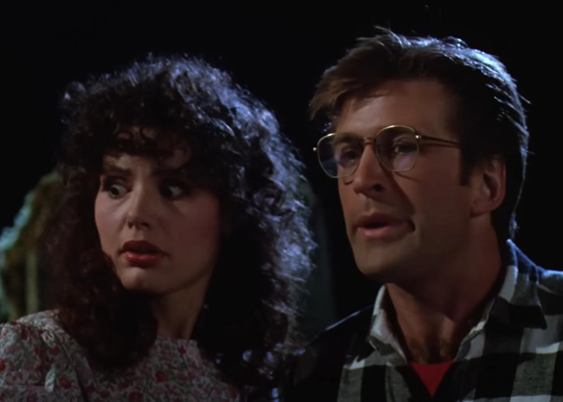 Screenshot of Alec Baldwin and Geena Davis from the movie - Beetlejuice (1988)