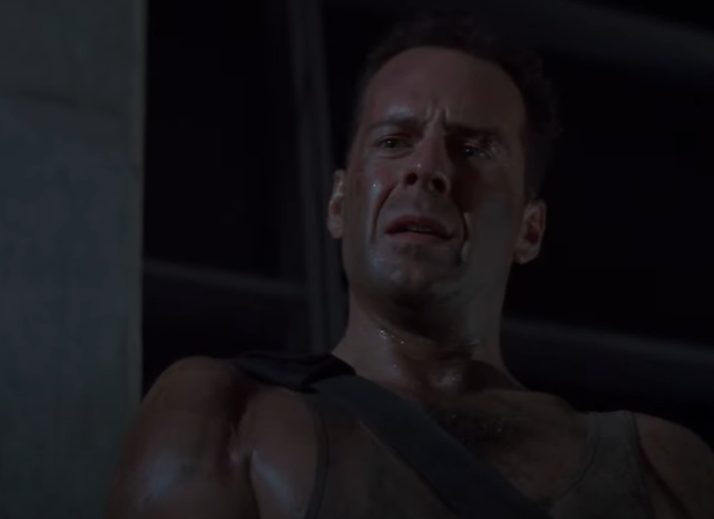 Screenshot of Bruce Willis from the movie - Die Hard (1988)