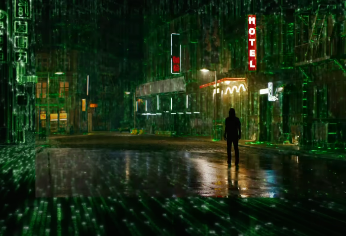 A screenshot of the movie The Matrix Resurrections
