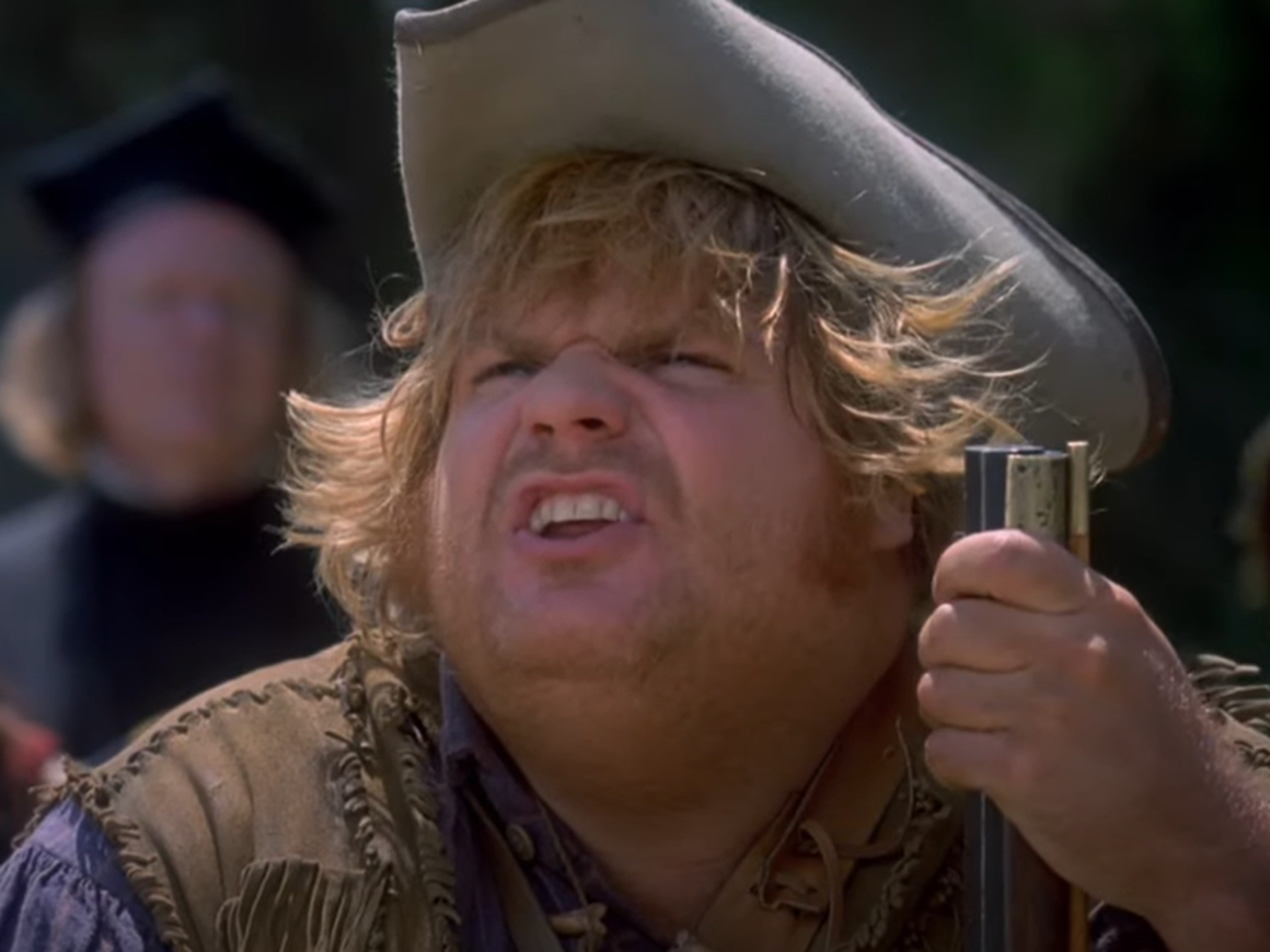Screenshot of Chris Farley from - Almost Heroes (1998)