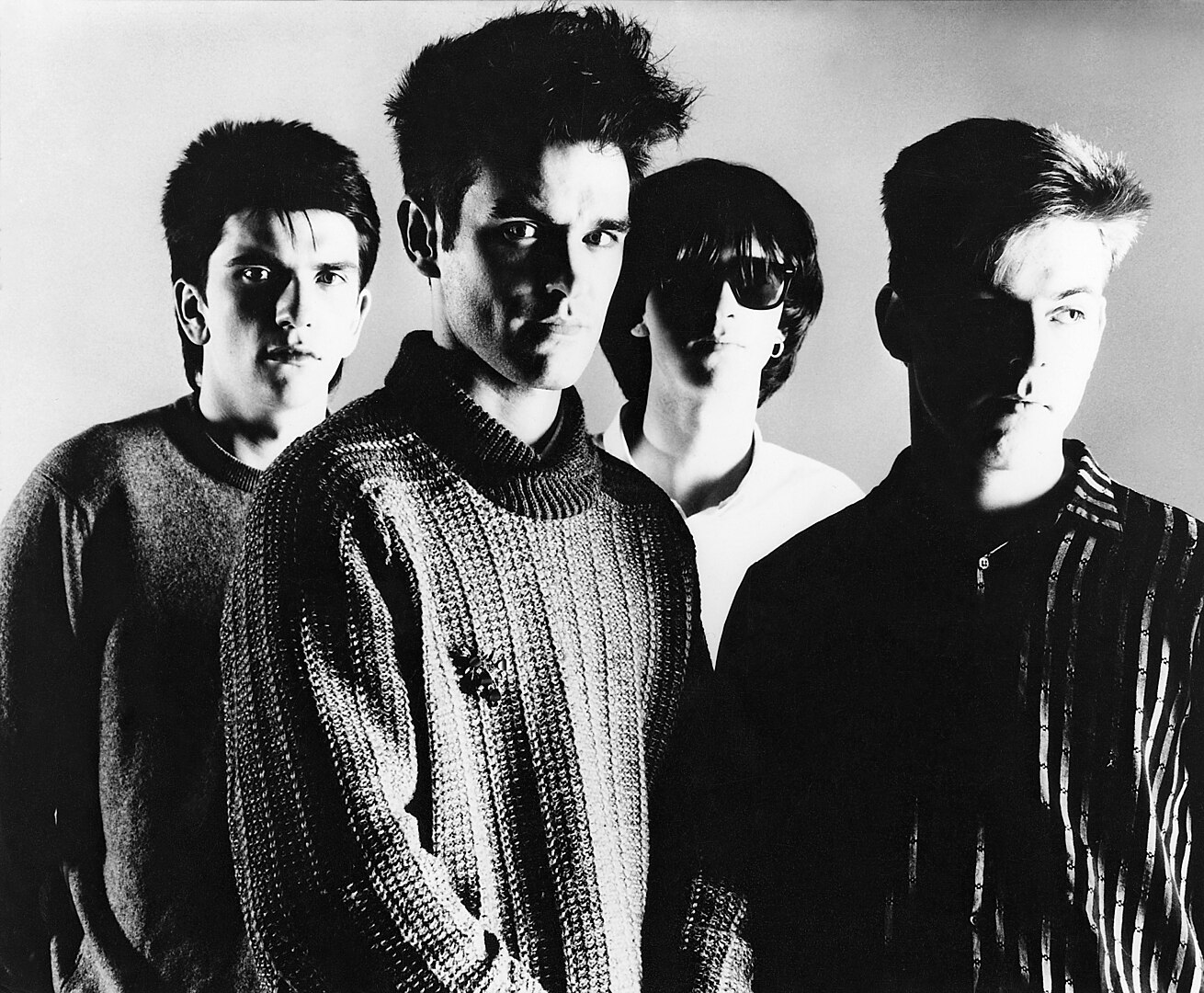 The Smiths in a promotional photo for their self titled debut album The Smiths