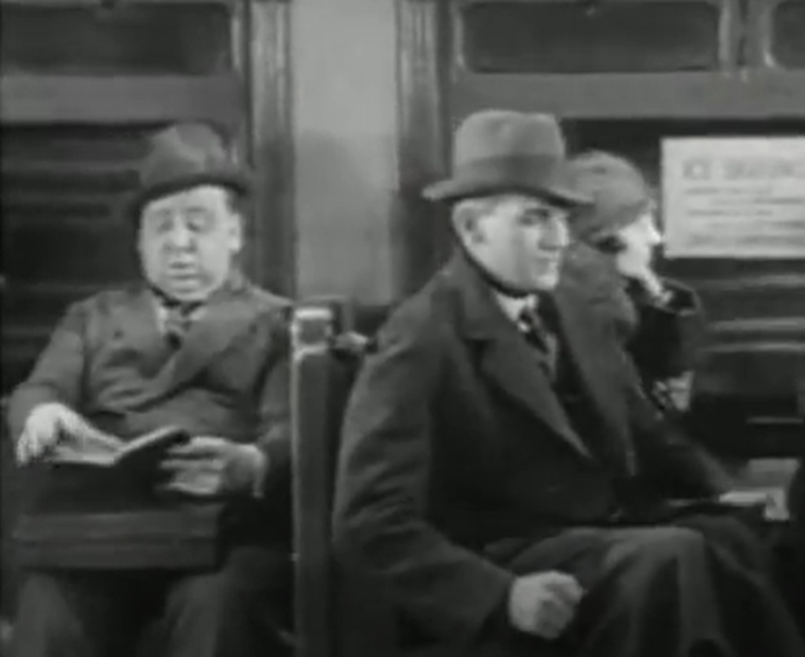 Screenshot of Alfred Hitchcock from - Blackmail (1929)