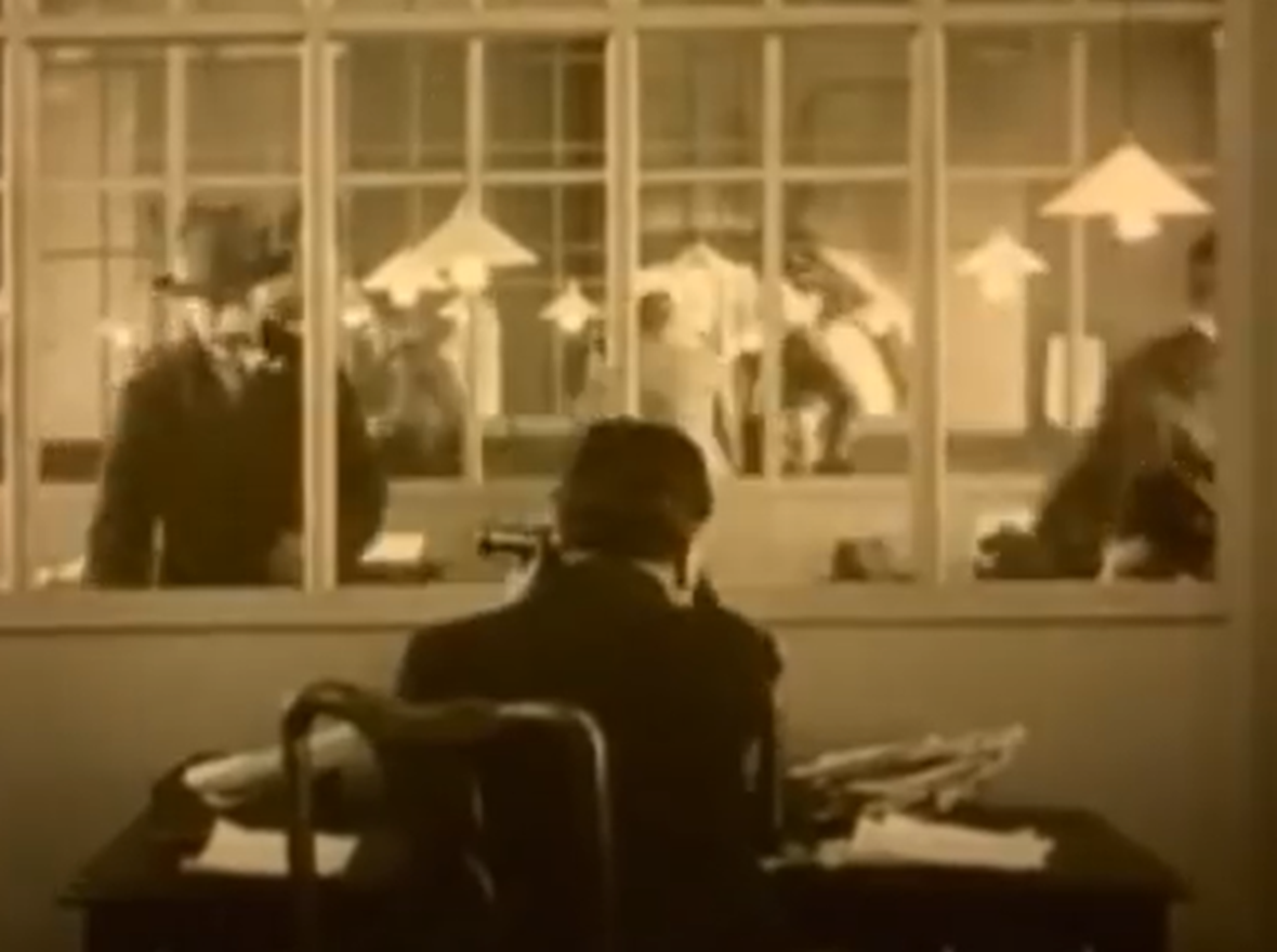 Screenshot of Alfred Hitchcock from - The Lodger: A Story of the London Fog (1927)