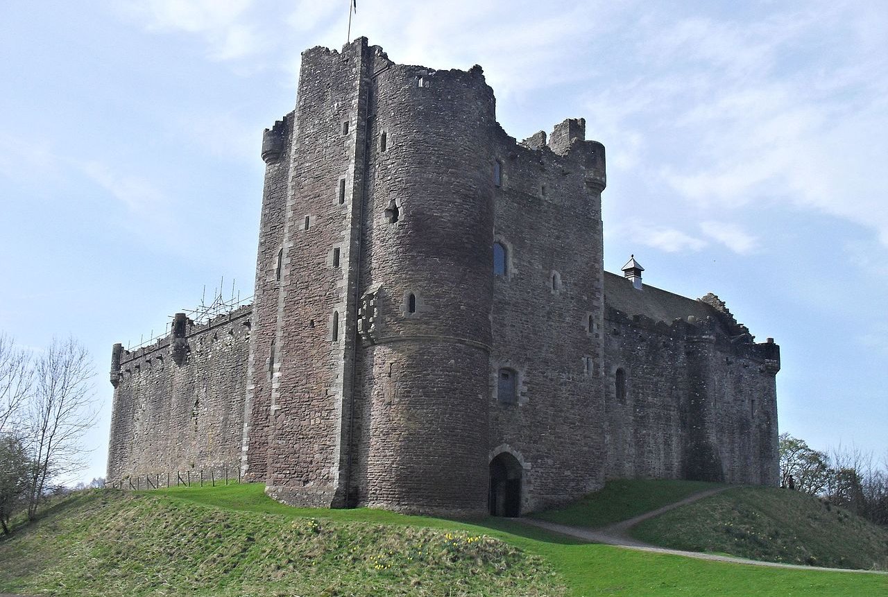 Doune Castle surrounded with greenery