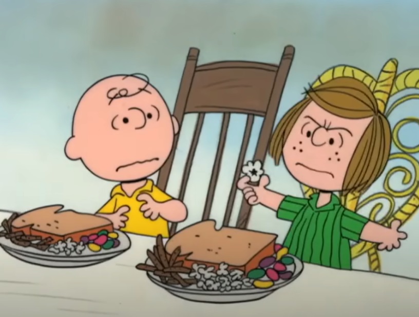 Screenshot from the animated film A Charlie Brown Thanksgiving (1973)