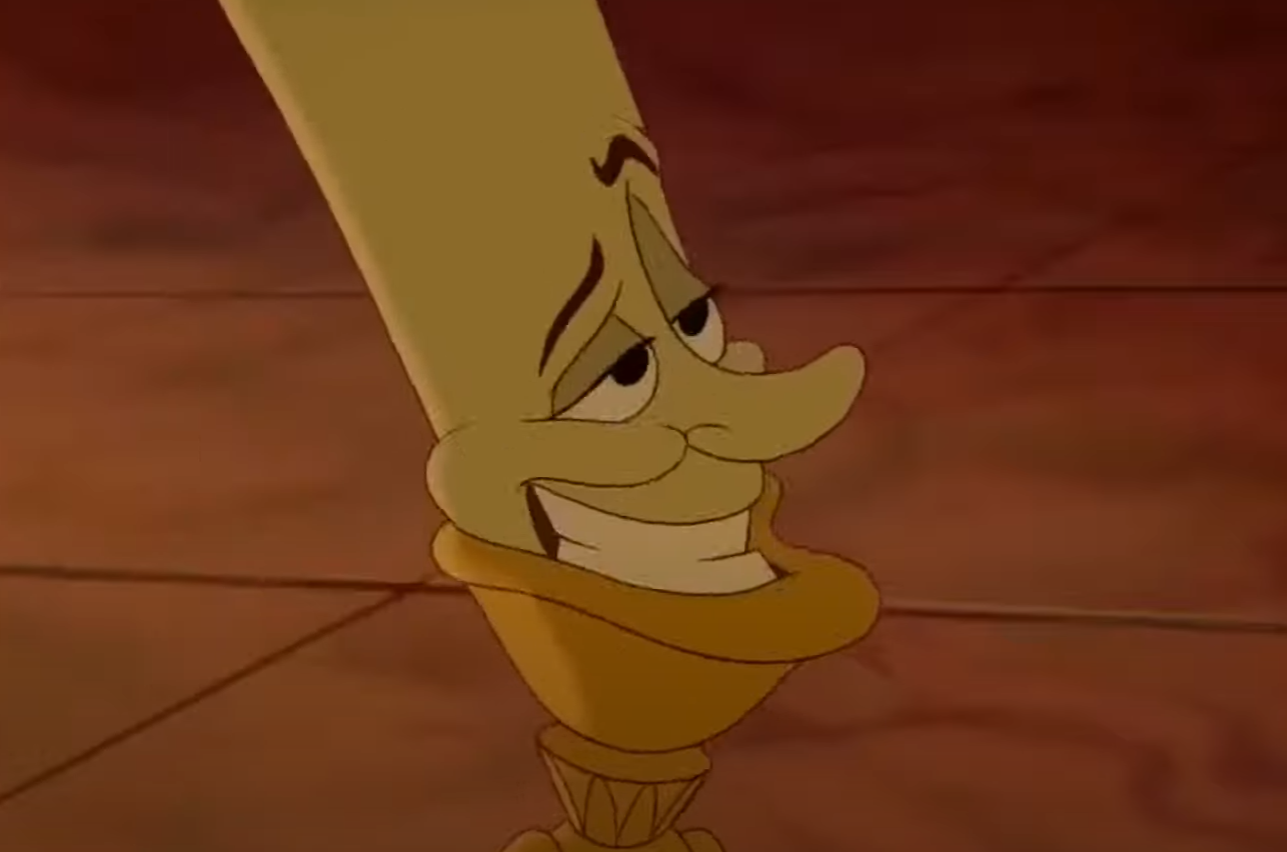 A screenshot of the animated movie Beauty and the Beast